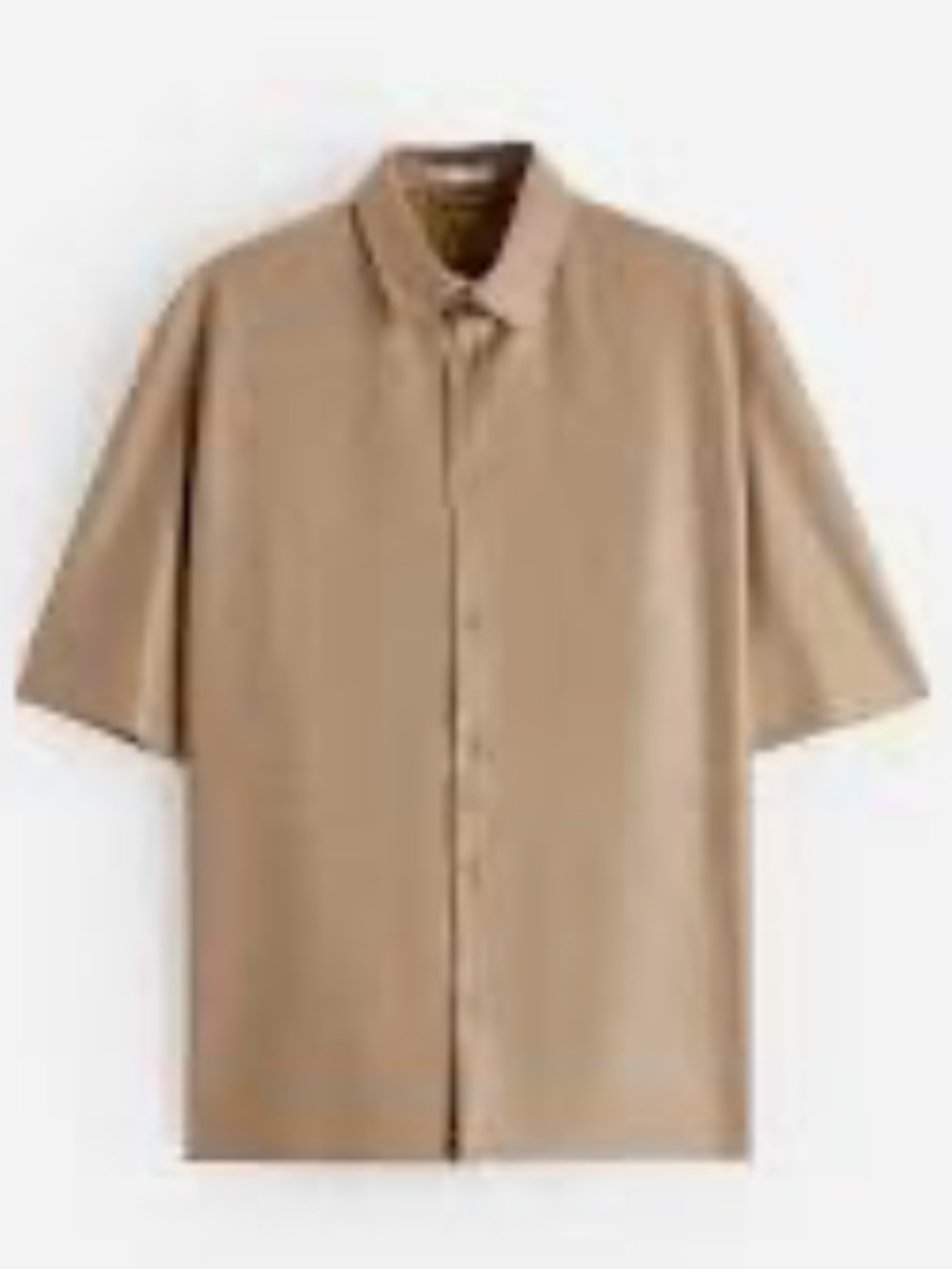 Zara Vegan Leather Short Sleeve Shirt/Shacket size Medium